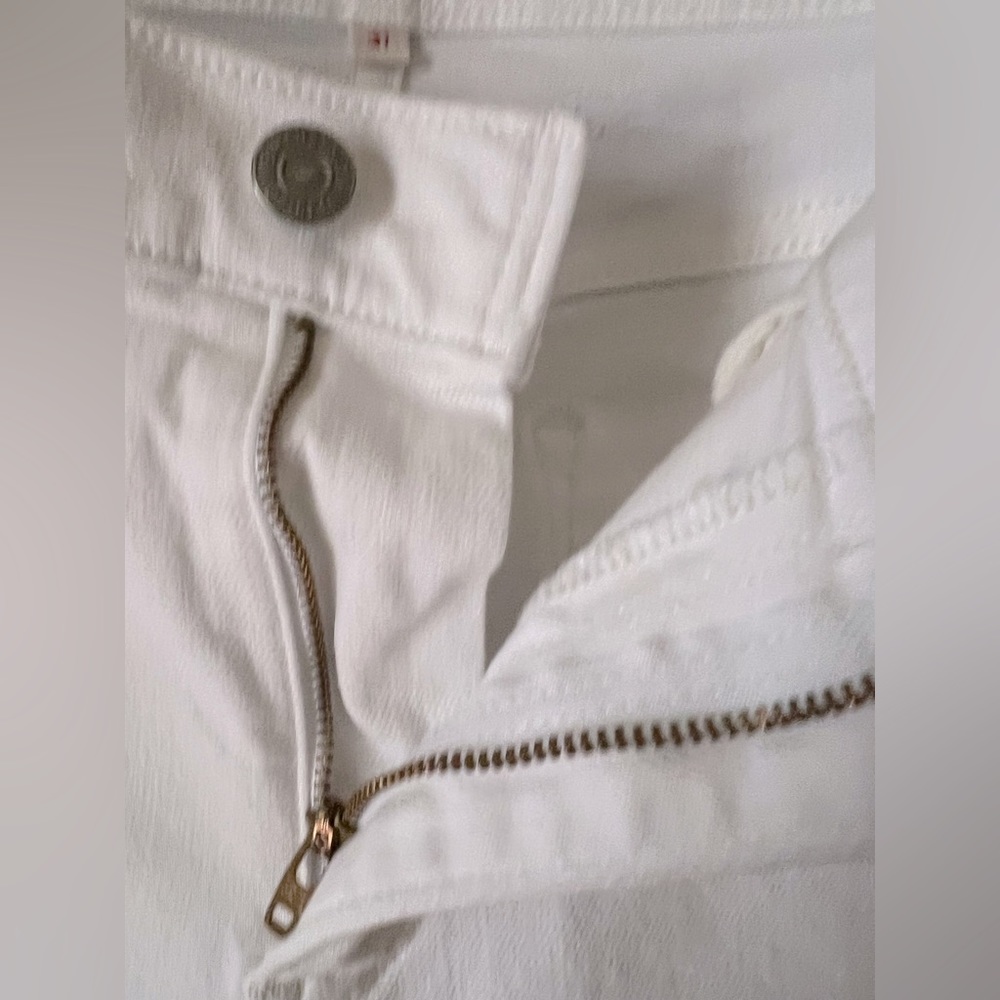 NWOT - Levi’s Womens Lace-Up Cropped Jeans - White - Size 31 - Picture 6 of 14